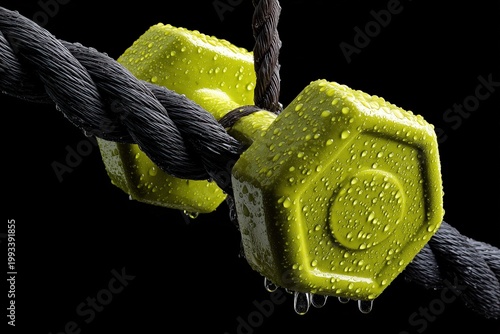 Acid Lime Dumbbell Cinematic Fitness Shot