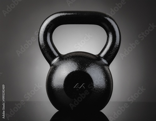 kettlebell weights on black background