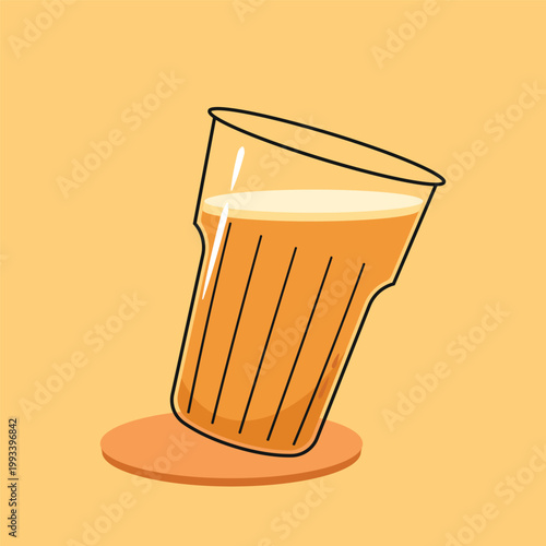 Indian hot drink vector. Indian chai icon. Chai is Indian drink. Kerala tea shop illustration vector eps. Indian Kerala roadside. Kerala tea shop line drawing. Kerala Old.