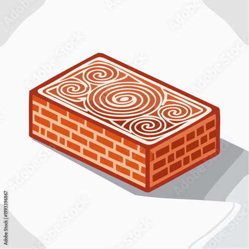 Decorative Brick with Swirl Pattern