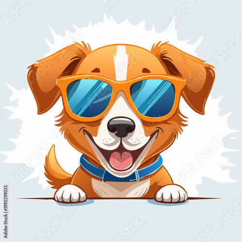 Lustiger Hund mit Brille