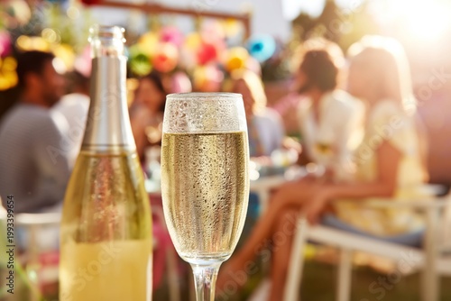 Celebrating With Drinks in a Garden During an Outdoor Gathering With Friends ...
