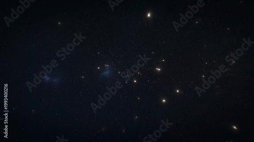 The video showcases a series of images capturing a section of the night sky filled with numerous stars, galaxies, and celestial objects