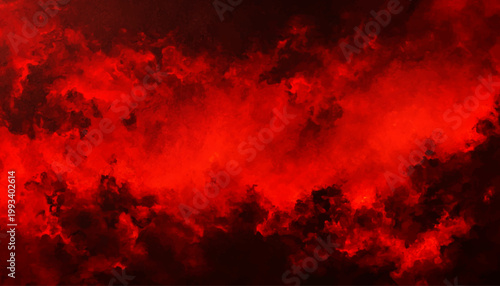 Dark dramatic deep red space nebula watercolor galaxy cosmos glowing abstract texture background vector illustration.