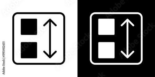 Konstfotografi Modern app sort fill icon in solid style, ideal for reorder functions, list arrangement, data organization, and mobile application interfaces