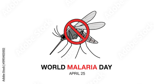 World Malaria Day, mosquito awareness, disease prevention, health campaign, vector icon