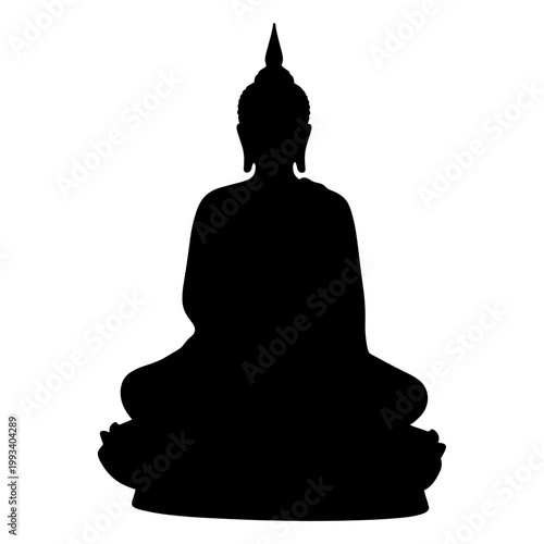 Silhouette of a seated Buddha statue symbolizing Vesak Day  
