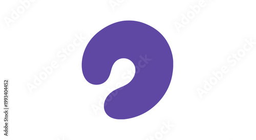 Purple Yin Yang Symbol Simple Design.