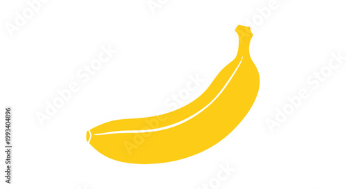 Ripe Yellow Banana Fruit Illustration.