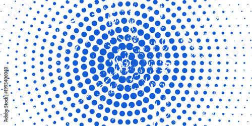 Light BLUE vector illustration which consist of circles. Dotted gradient design for your business. Creative geometric background in halftone style with colored spots.eps,10