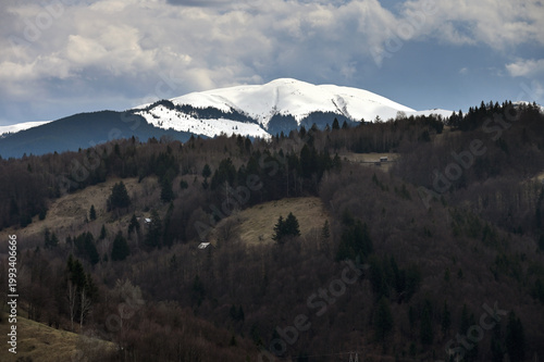 Mountain landscape. Carpathian Mountains in Romania.