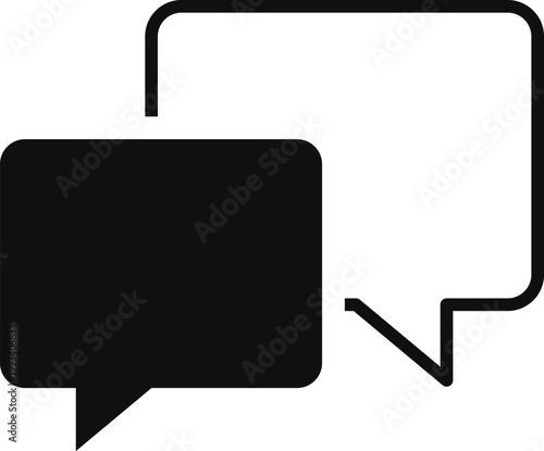 Set of chat and talk icon. Help desk and communication design. Speech bubble and messaging symbols. Online conversation and talk sign. Modern web policy signs
