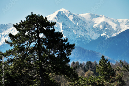 Mountain landscape. Carpathian Mountains in Romania.