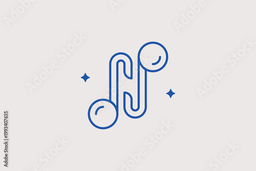 Unique jewelry component or link showing a stylized interlocking design. Decorative Vector Illustration for custom jewelry design portfolios and artisan craft workshops.