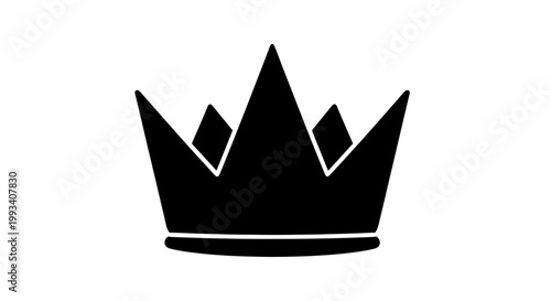 Black Crown Icon Symbol Royalty.