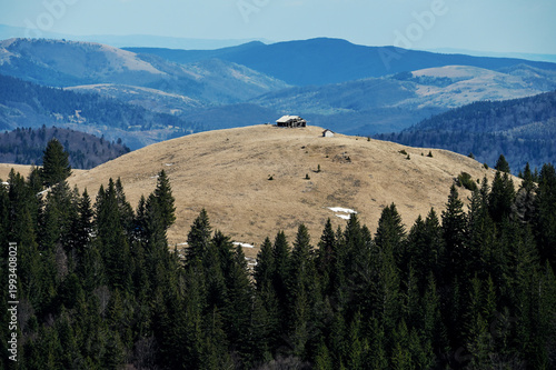 Mountain landscape. Carpathian Mountains in Romania.
