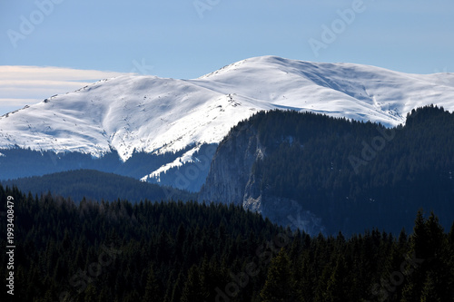 Mountain landscape. Carpathian Mountains in Romania.