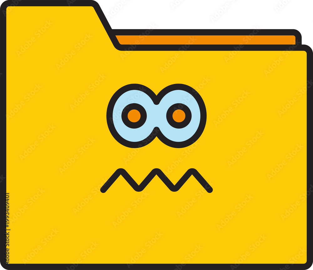 Fototapeta premium Nervous Folder Emoji 