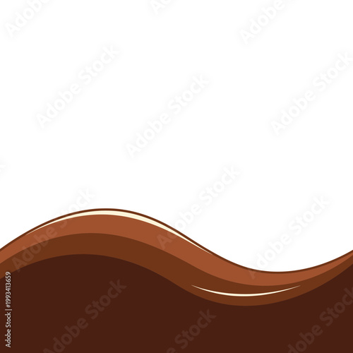 Brown wavy abstract illustration of a landscape with smooth curves