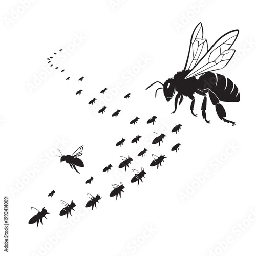 A diverse collection of black insect silhouettes and nature icons featuring a beetle, butterfly, ant, and spider vector illustration set for pest control design patterns