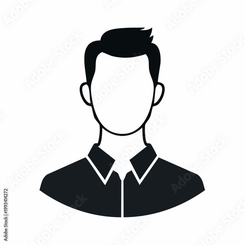 Silhouette of a man in a collared shirt