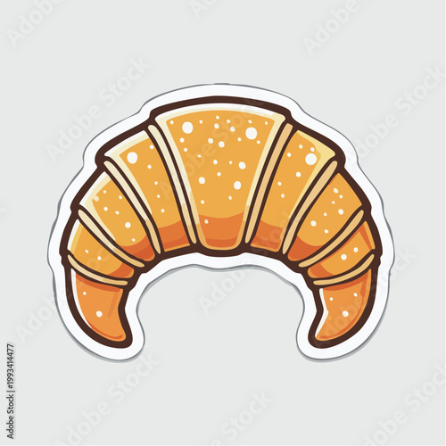 Cartoon Croissant Sticker