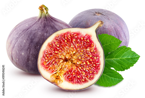 Organic fig isolated on white background