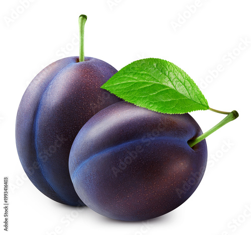 Plum isolated on white background