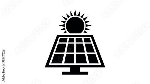 Solar Panel Stand with Sun Renewable Energy