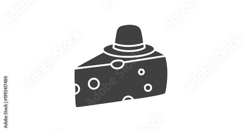 Black Mechanical Component with Holes and Protrusion.