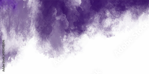Deep Purple and Lavender Watercolor Texture with Textured Edges on White Background for Artistry abstract