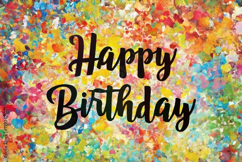 Colorful Celebration With Happy Birthday Message in Vibrant Design