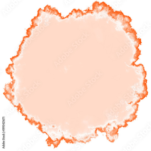 Soft Peach Orange Watercolor Texture Background, Abstract Hand Painted Cloud