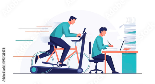 Man riding stationary bike exercising indoors.