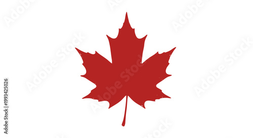 Red Maple Leaf Icon Symbol Canada.