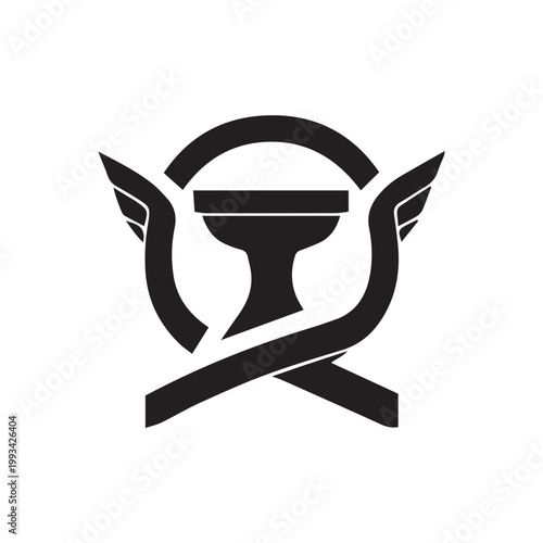 vector illustration of an abstract logo of law