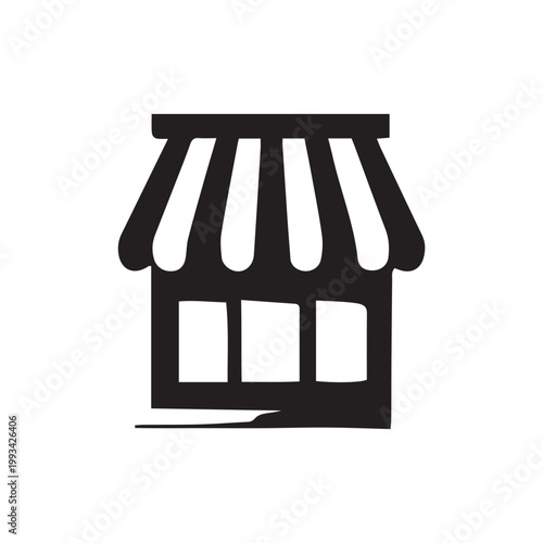 shop icon on white background
