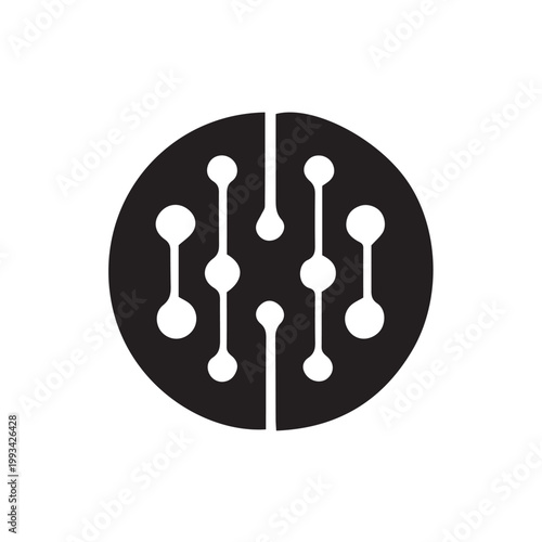 vector computer chip silhouette illustration