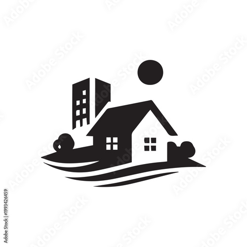 real estate icon vector illustration