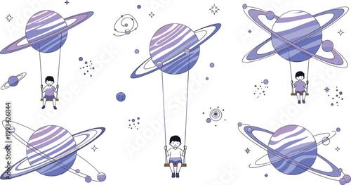 Bohemian Style Bicycle Vector Set Featuring Vintage Bikes with Floral Mandala Wheels and Decorative Feathers for Hippie and Summer Lifestyle DesignsBohemian Style Bicycle Vector Set Featuring 