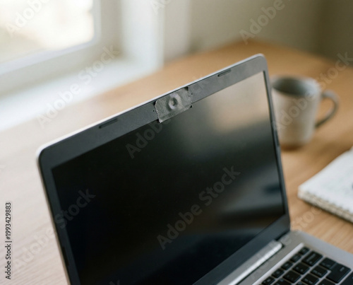 Laptop Camera Covered with Tape – Online Privacy Protection