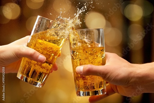 Friends Celebrate With Cheers and Drinks During Sunny Afternoon Gathering