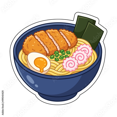 Katsudon Ramen Bowl with Pork Cutlet
