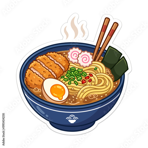 Katsudon Ramen Bowl with Pork Cutlet