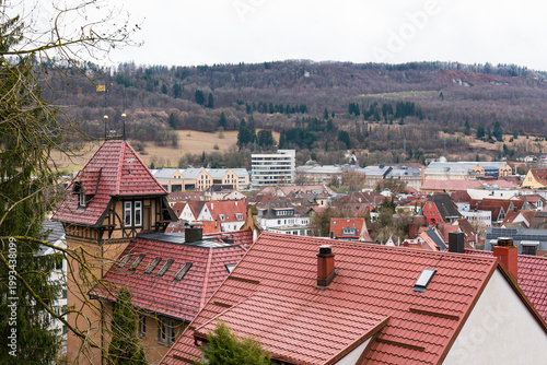 Über den Dächern von Albstadt-Ebingen im Zollernalbkreis