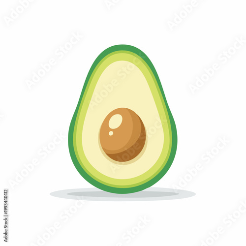 Halbe Avocado mit Kern