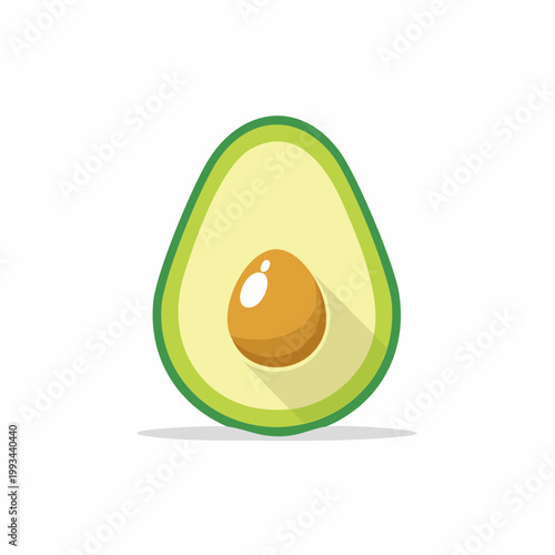 Halbe Avocado mit Kern