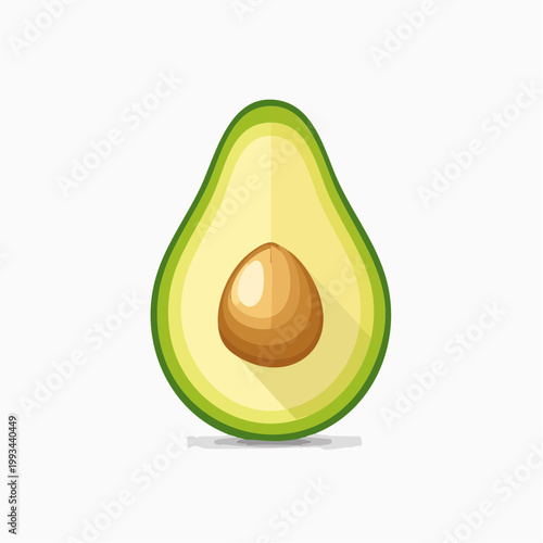 Halbe Avocado mit Kern