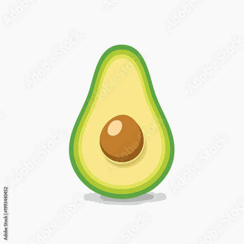 Halbe Avocado mit Kern