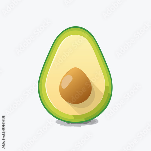 Halbe Avocado mit Kern